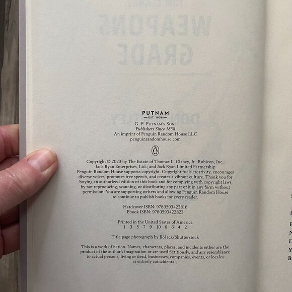 Tom Clancy Weapons Grade by Don Bentley: First Edition Brand NEW - Picture 4 of 4